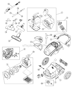 Page A Diagram and Parts List for M082700  Dirt Devil Canister Vacuum